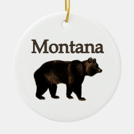 Adorno De Cerámica Oso grizzly de Montana