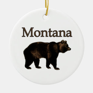 Adorno De Cerámica Oso grizzly de Montana
