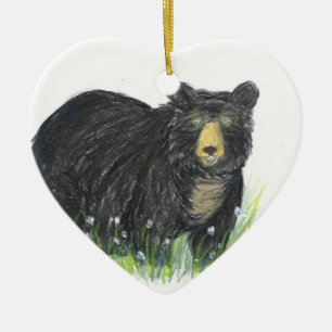 Adorno De Cerámica oso negro