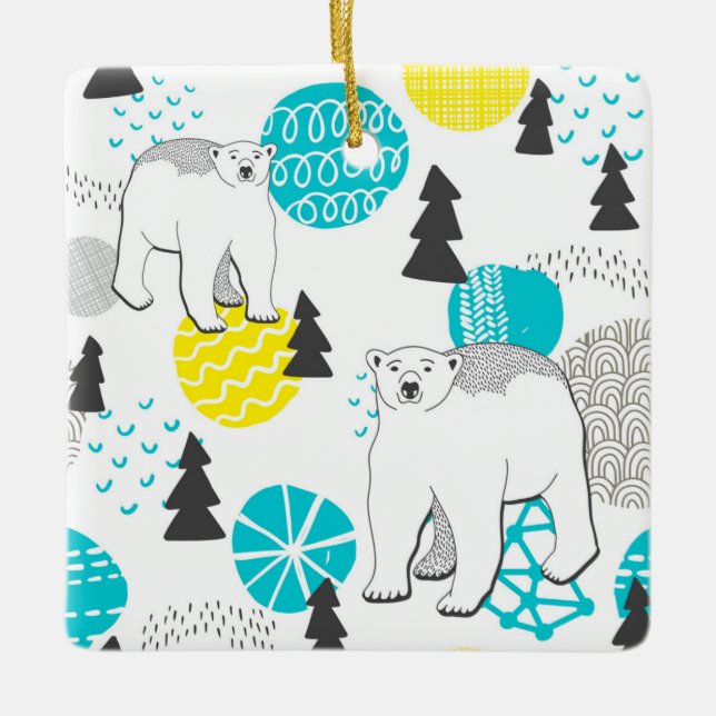 Adorno De Cerámica Oso polar (Anverso)