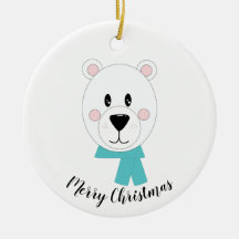 Oso polar con bufanda Verde azulada