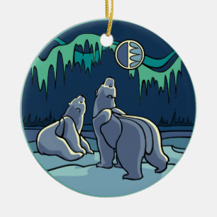 Adorno De Cerámica Oso polar Ornamé Oso Keepsake Regalos
