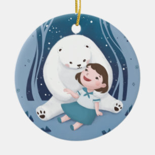Adorno De Cerámica Oso polar y Ilustracion infantil