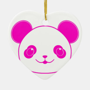 Adorno De Cerámica Oso rosa Kawaii Panda