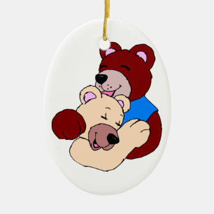 Adorno De Cerámica Osos de peluche