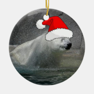 Adorno De Cerámica Osos polares navidades