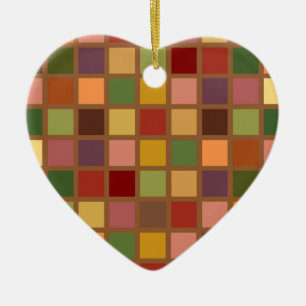 Adorno De Cerámica Otoño cuadrado