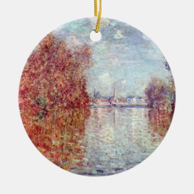 Adorno De Cerámica Otoño en Argentina por Claude Monet (Frente)