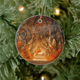 Adorno De Cerámica Otoño en el matorral