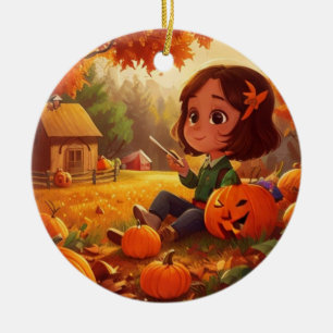 Adorno De Cerámica Otoño/otoño/calabaza/Halloween