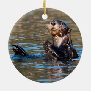 Adorno De Cerámica Otter marino Sunny