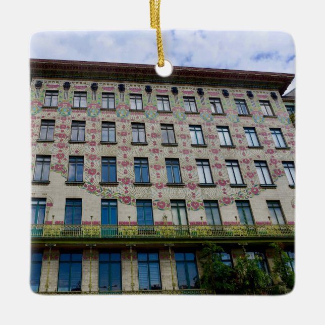Adorno De Cerámica Otto Wagner, Linke Wienzeile 40, Viena (Anverso)