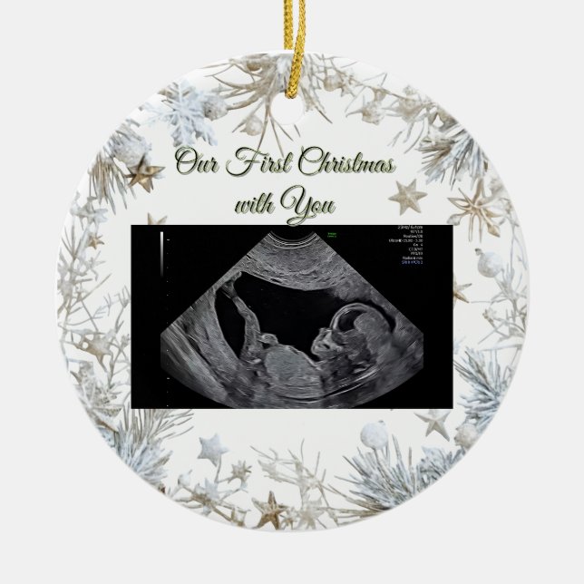 Adorno De Cerámica Our Christmas Miracle | Pregnancy Ultrasound  (Frente)
