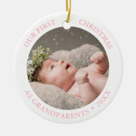 Adorno De Cerámica Our First Christmas as Grandparents Modern Photo