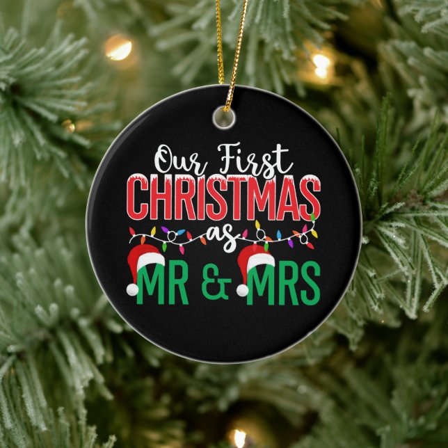 Adorno De Cerámica Our First Christmas Ceramic Ornament (Árbol)