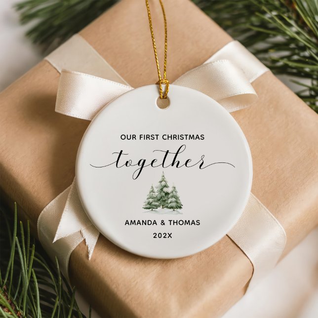 Adorno De Cerámica Our First Christmas Together Photo (Subido por el creador)