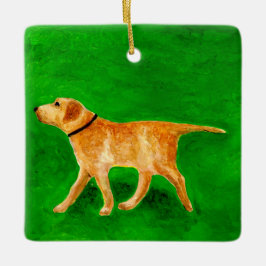 Adorno De Cerámica Out Walking the Dog