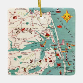 Adorno De Cerámica Outer Banks North Carolina Postcard