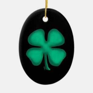 Adorno de cerámica ovalado Black Irish