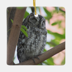 Adorno De Cerámica Oveja africana durmiendo en un árbol