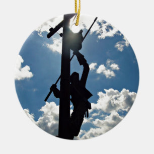 Adorno De Cerámica Oxidado el instalador de líneas