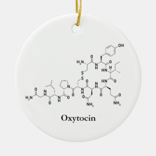 Adorno De Cerámica Oxitocina Molécula del Amor Química Ciencia