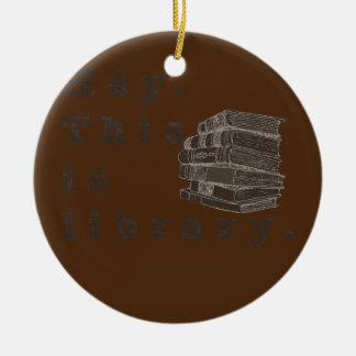 Adorno De Cerámica Oye, esta es una divertida biblioteca diseño para