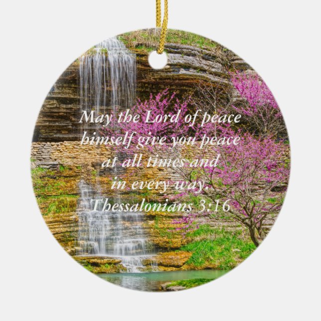 Adorno De Cerámica Ozarks Waterfall Spring Bluff (Frente)