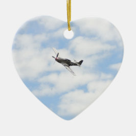 Adorno De Cerámica P51 Mustang en vuelo