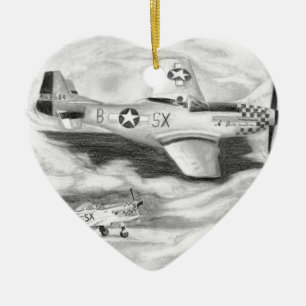 Adorno De Cerámica (P-51) Mustango