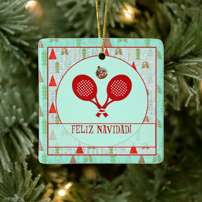 Adorno De Cerámica Padel Christmas Ornament – A Padel Retro Christmas (Árbol)