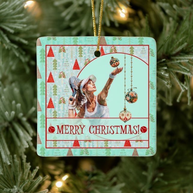 Adorno De Cerámica Padel Christmas Ornament – Padel Retro Christmas (Árbol)