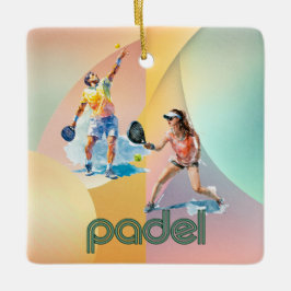 Adorno De Cerámica Padel Holiday Ornament – Vibrant Padel Style
