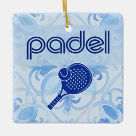 Adorno De Cerámica Padel Ornament – Spanish Tile Vibes in Blue