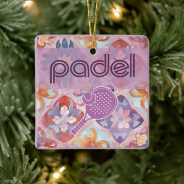 Adorno De Cerámica Padel Ornament – Spanish Tile Vibes in Purple
