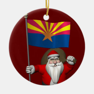 Adorno De Cerámica Padre festivo Navidad visitando Arizona