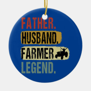 Adorno De Cerámica Padre marido agricultor leyenda agricultor padre p