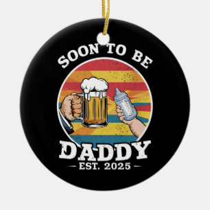 Adorno De Cerámica Padre Pronto 2025 Primer Padre 2025 Retro