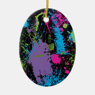 Adorno De Cerámica Paint Splater