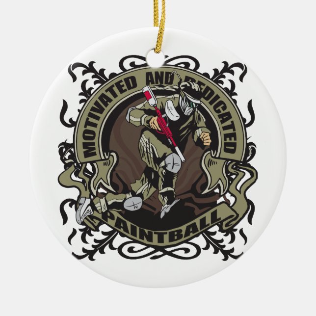 Adorno De Cerámica Paintball motivado (Frente)