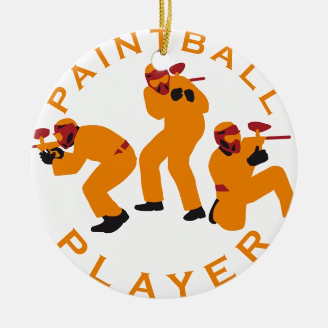 Adorno De Cerámica paintball players (Frente)