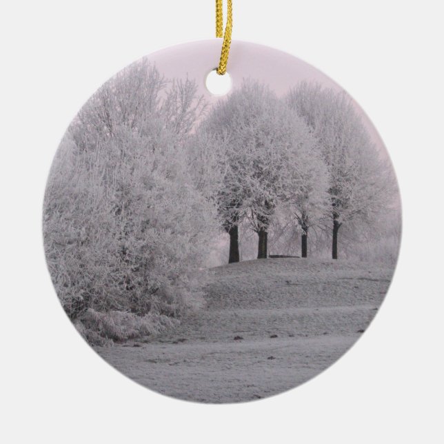 Adorno De Cerámica País de las maravillas del invierno (Frente)