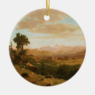 Adorno De Cerámica País del río del viento - Albert Bierstadt