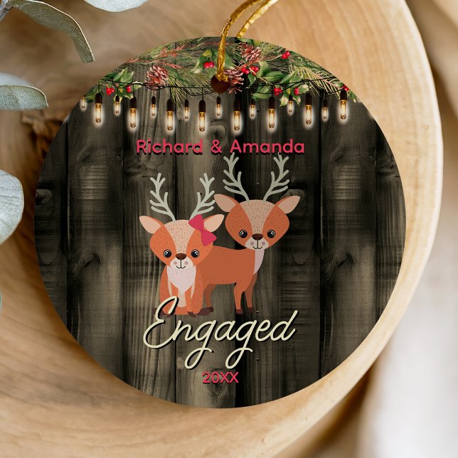 Adorno De Cerámica País ruso primer compromiso de Navidad (Subido por el creador)