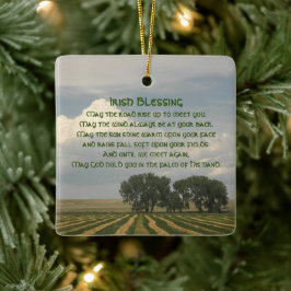 Adorno De Cerámica Paisaje agrícola irlandés de Bendición