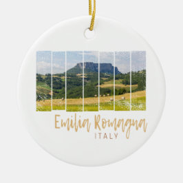 Adorno De Cerámica Paisaje de Emilia-Romaña Italia Recuerdo Antiguo