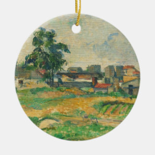 Adorno De Cerámica Paisaje de Paul Cezanne el cerca de París, C.