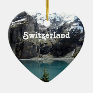 Adorno De Cerámica Paisaje de Suiza