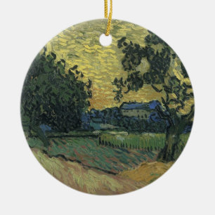 Adorno De Cerámica Paisaje de Van Gogh al Crepúsculo