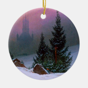 Adorno De Cerámica Paisaje invernal Caspar David Friedrich